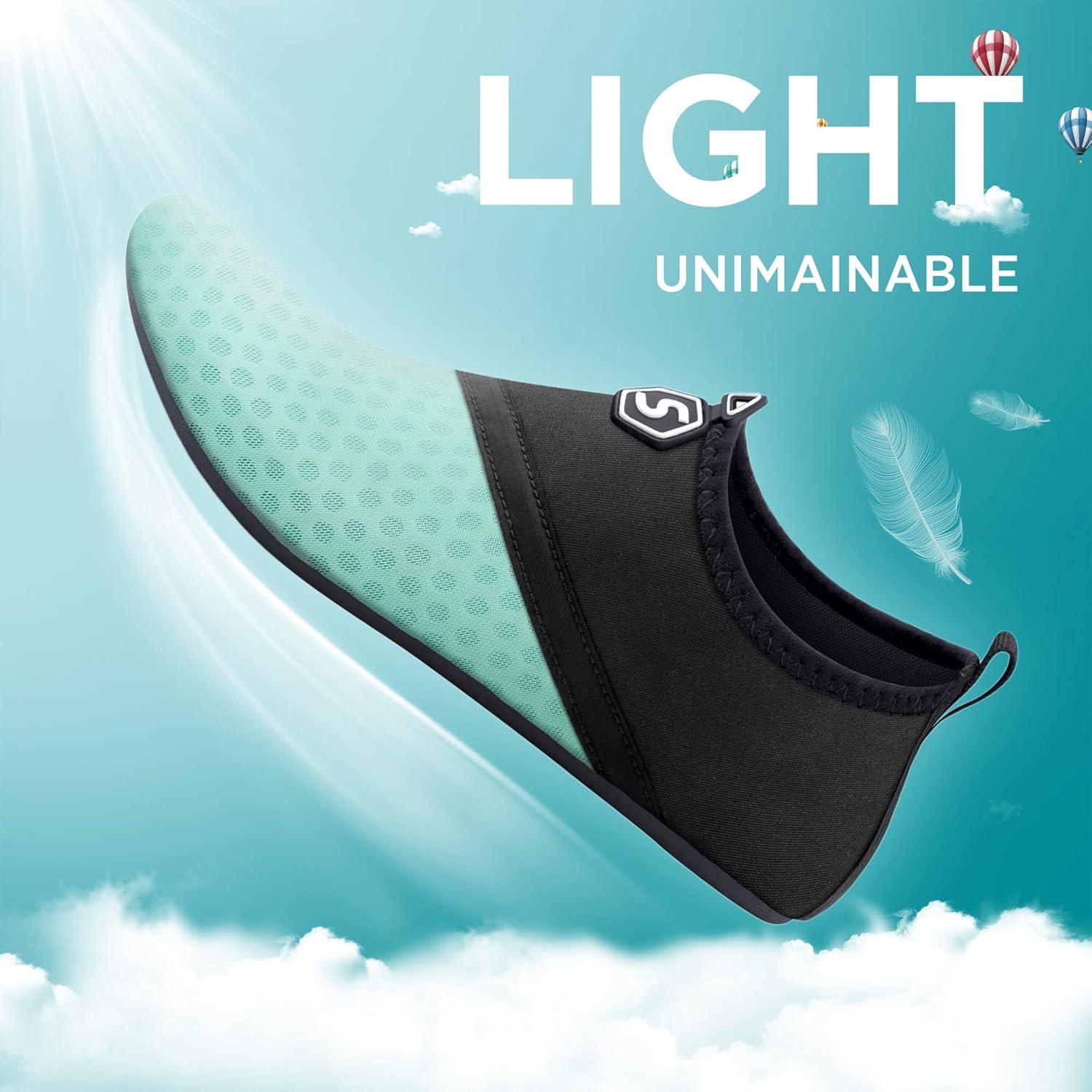 imageSEEKWAY Water Shoes QuickDry Aqua Socks Barefoot Slipon for Beach Pool Swim River Yoga Lake Surf Women Men Black SK0013f787 Green