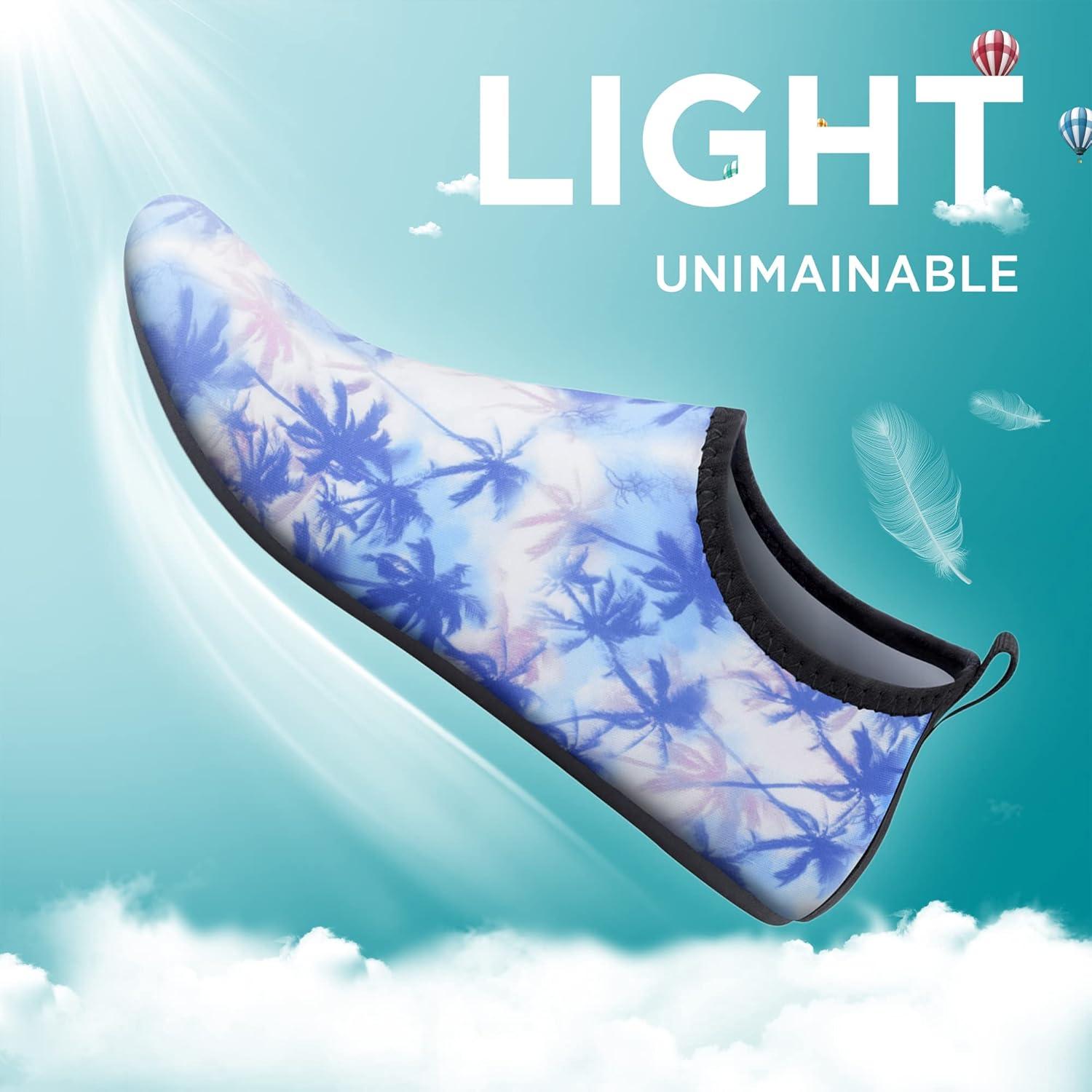 imageSEEKWAY Water Shoes QuickDry Aqua Socks Barefoot Slipon for Beach Pool Swim River Yoga Lake Surf Women Men Black SK0017bccoconut