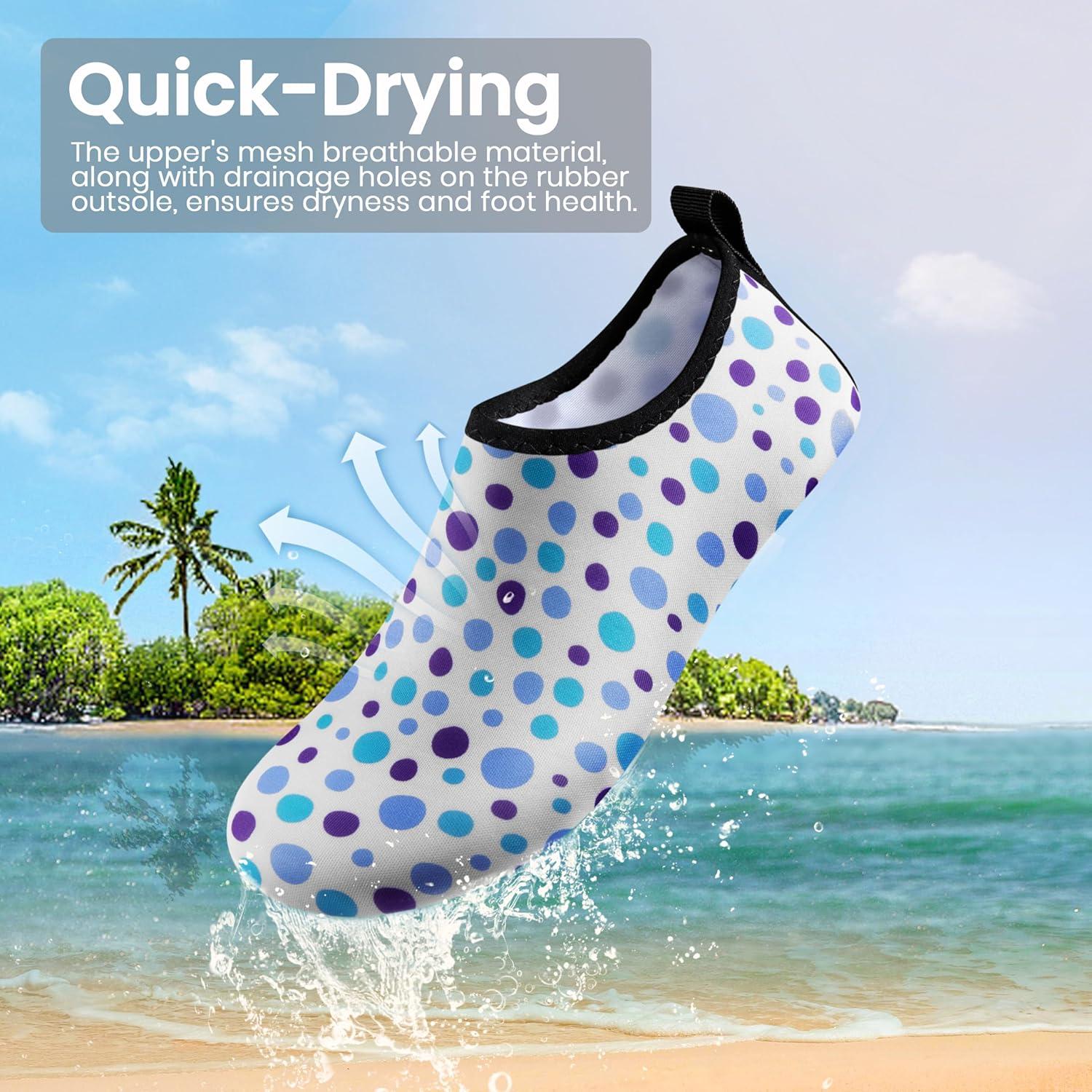 imageSEEKWAY Water Shoes Women Men Adult QuickDry Aqua Socks Barefoot Non Slip for Beach Swim River Pool Lake surf Black SK002U2l1062 Wave Point