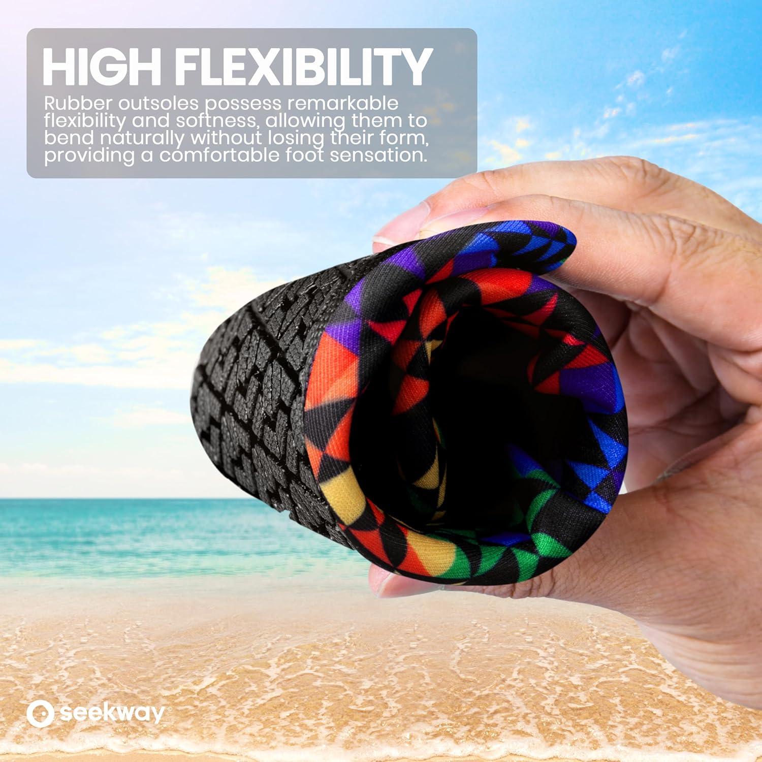 imageSEEKWAY Water Shoes Women Men Adult QuickDry Aqua Socks Barefoot Non Slip for Beach Swim River Pool Lake surf Black SK002U2v1115 Storm at Sea