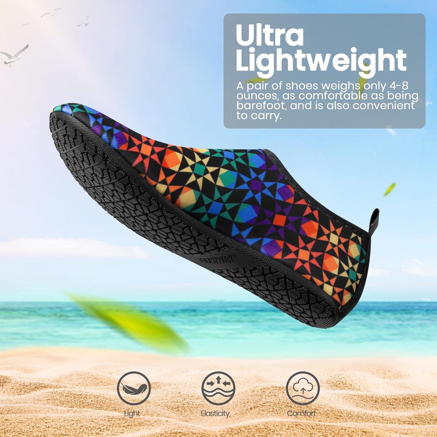 imageSEEKWAY Water Shoes Women Men Adult QuickDry Aqua Socks Barefoot Non Slip for Beach Swim River Pool Lake surf Black SK002U2v1115 Storm at Sea