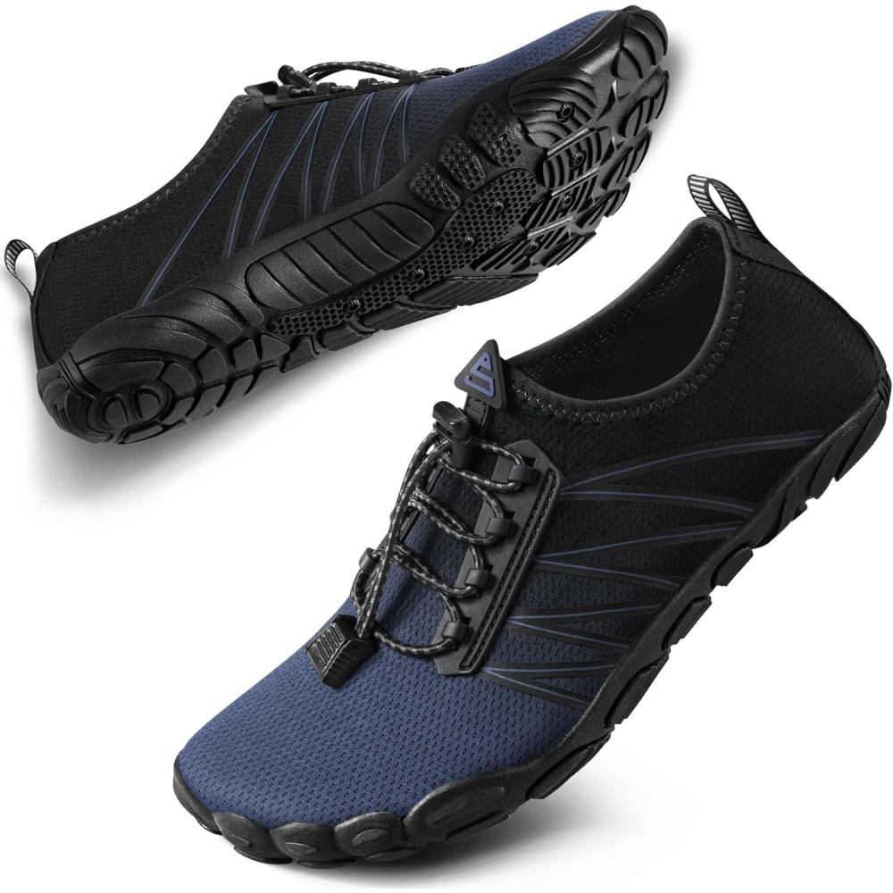 imageSEEKWAY Water Shoes Men Women Adult QuickDry Aqua Sock Barefoot for Beach Swim River Pool Lake Hiking Kayaking Surfing1e414 Gradient Blue 35