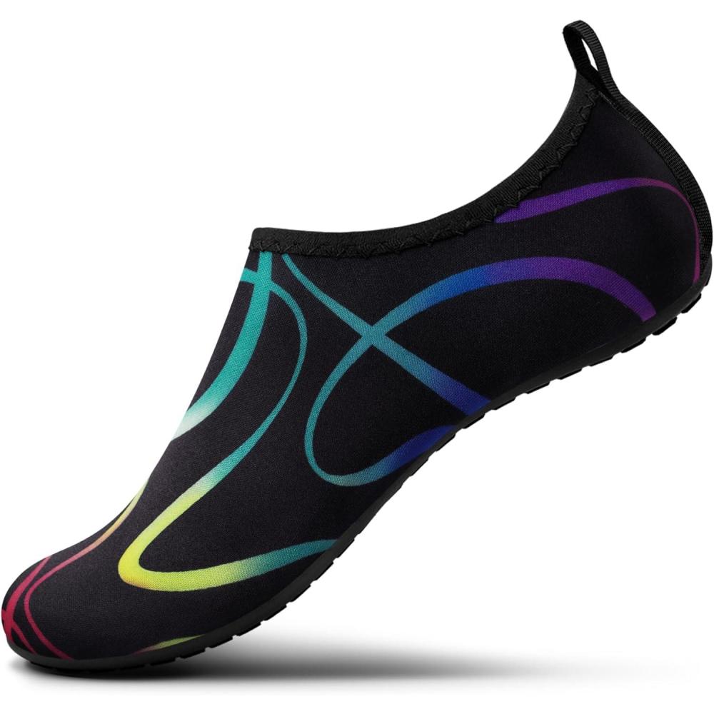 imageSEEKWAY Water Shoes Women Men Adult QuickDry Aqua Socks Barefoot Non Slip for Beach Swim River Pool Lake surf Black SK002U2c1172 Watermarks