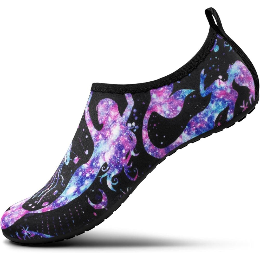 imageSEEKWAY Water Shoes Women Men Adult QuickDry Aqua Socks Barefoot Non Slip for Beach Swim River Pool Lake surf Black SK002U2n1511 Mermaid