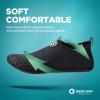 imageSEEKWAY Water Shoes QuickDry Aqua Socks Barefoot Slipon for Beach Pool Swim River Yoga Lake Surf Women Men Black SK0011asplice Black