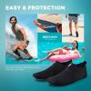 imageSEEKWAY Water Shoes QuickDry Aqua Socks Barefoot Slipon for Beach Pool Swim River Yoga Lake Surf Women Men Black SK0011asplice Black