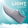 imageSEEKWAY Water Shoes QuickDry Aqua Socks Barefoot Slipon for Beach Pool Swim River Yoga Lake Surf Women Men Black SK0011bsplice Grayish