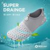 imageSEEKWAY Water Shoes QuickDry Aqua Socks Barefoot Slipon for Beach Pool Swim River Yoga Lake Surf Women Men Black SK0011bsplice Grayish