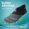 imageSEEKWAY Water Shoes QuickDry Aqua Socks Barefoot Slipon for Beach Pool Swim River Yoga Lake Surf Women Men Black SK0011esplice Blackgrey