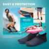 imageSEEKWAY Water Shoes QuickDry Aqua Socks Barefoot Slipon for Beach Pool Swim River Yoga Lake Surf Women Men Black SK0011fsplice Blackblue