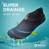 imageSEEKWAY Water Shoes QuickDry Aqua Socks Barefoot Slipon for Beach Pool Swim River Yoga Lake Surf Women Men Black SK0011fsplice Blackblue