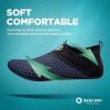 imageSEEKWAY Water Shoes QuickDry Aqua Socks Barefoot Slipon for Beach Pool Swim River Yoga Lake Surf Women Men Black SK0011fsplice Blackblue