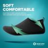 imageSEEKWAY Water Shoes QuickDry Aqua Socks Barefoot Slipon for Beach Pool Swim River Yoga Lake Surf Women Men Black SK0012awave Black