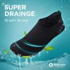 imageSEEKWAY Water Shoes QuickDry Aqua Socks Barefoot Slipon for Beach Pool Swim River Yoga Lake Surf Women Men Black SK0012awave Black