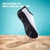 imageSEEKWAY Water Shoes QuickDry Aqua Socks Barefoot Slipon for Beach Pool Swim River Yoga Lake Surf Women Men Black SK0012cwave White