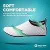 imageSEEKWAY Water Shoes QuickDry Aqua Socks Barefoot Slipon for Beach Pool Swim River Yoga Lake Surf Women Men Black SK0012cwave White