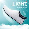 imageSEEKWAY Water Shoes QuickDry Aqua Socks Barefoot Slipon for Beach Pool Swim River Yoga Lake Surf Women Men Black SK0012cwave White