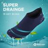 imageSEEKWAY Water Shoes QuickDry Aqua Socks Barefoot Slipon for Beach Pool Swim River Yoga Lake Surf Women Men Black SK0012dwave Blue