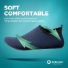 imageSEEKWAY Water Shoes QuickDry Aqua Socks Barefoot Slipon for Beach Pool Swim River Yoga Lake Surf Women Men Black SK0012dwave Blue
