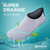 imageSEEKWAY Water Shoes QuickDry Aqua Socks Barefoot Slipon for Beach Pool Swim River Yoga Lake Surf Women Men Black SK0012flight Gray