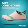 imageSEEKWAY Water Shoes QuickDry Aqua Socks Barefoot Slipon for Beach Pool Swim River Yoga Lake Surf Women Men Black SK0015bcetus Flesh Color