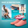imageSEEKWAY Water Shoes QuickDry Aqua Socks Barefoot Slipon for Beach Pool Swim River Yoga Lake Surf Women Men Black SK0015ccetus Pink