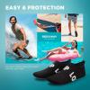 imageSEEKWAY Water Shoes QuickDry Aqua Socks Barefoot Slipon for Beach Pool Swim River Yoga Lake Surf Women Men Black SK0016cbelt B1ack White