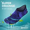imageSEEKWAY Water Shoes QuickDry Aqua Socks Barefoot Slipon for Beach Pool Swim River Yoga Lake Surf Women Men Black SK0017batree Shadow