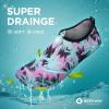 imageSEEKWAY Water Shoes QuickDry Aqua Socks Barefoot Slipon for Beach Pool Swim River Yoga Lake Surf Women Men Black SK0017bdcoconut Tree