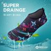 imageSEEKWAY Water Shoes QuickDry Aqua Socks Barefoot Slipon for Beach Pool Swim River Yoga Lake Surf Women Men Black SK0017castar