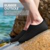imageSEEKWAY Water Shoes Women Men Adult QuickDry Aqua Socks Barefoot Non Slip for Beach Swim River Pool Lake surf Black SK002U1astripe Black2