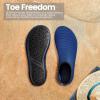 imageSEEKWAY Water Shoes Women Men Adult QuickDry Aqua Socks Barefoot Non Slip for Beach Swim River Pool Lake surf Black SK002U1cstripe Blue2