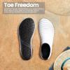 imageSEEKWAY Water Shoes Women Men Adult QuickDry Aqua Socks Barefoot Non Slip for Beach Swim River Pool Lake surf Black SK002U1dstripe White2