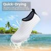 imageSEEKWAY Water Shoes Women Men Adult QuickDry Aqua Socks Barefoot Non Slip for Beach Swim River Pool Lake surf Black SK002U1dstripe White2