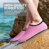 imageSEEKWAY Water Shoes Women Men Adult QuickDry Aqua Socks Barefoot Non Slip for Beach Swim River Pool Lake surf Black SK002U1estripe Pink2