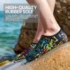 imageSEEKWAY Water Shoes Women Men Adult QuickDry Aqua Socks Barefoot Non Slip for Beach Swim River Pool Lake surf Black SK002U2b1352 Love Rainbow