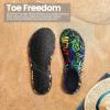 imageSEEKWAY Water Shoes Women Men Adult QuickDry Aqua Socks Barefoot Non Slip for Beach Swim River Pool Lake surf Black SK002U2b1352 Love Rainbow