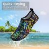 imageSEEKWAY Water Shoes Women Men Adult QuickDry Aqua Socks Barefoot Non Slip for Beach Swim River Pool Lake surf Black SK002U2b1352 Love Rainbow