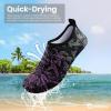 imageSEEKWAY Water Shoes Women Men Adult QuickDry Aqua Socks Barefoot Non Slip for Beach Swim River Pool Lake surf Black SK002U2c1423 Paisley
