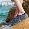 imageSEEKWAY Water Shoes Women Men Adult QuickDry Aqua Socks Barefoot Non Slip for Beach Swim River Pool Lake surf Black SK002U2g1219 Floral Glass