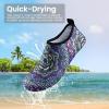 imageSEEKWAY Water Shoes Women Men Adult QuickDry Aqua Socks Barefoot Non Slip for Beach Swim River Pool Lake surf Black SK002U2g1219 Floral Glass