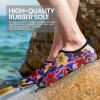 imageSEEKWAY Water Shoes Women Men Adult QuickDry Aqua Socks Barefoot Non Slip for Beach Swim River Pool Lake surf Black SK002U2j1484 Floral