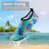 imageSEEKWAY Water Shoes Women Men Adult QuickDry Aqua Socks Barefoot Non Slip for Beach Swim River Pool Lake surf Black SK002U2n1012 Fern Leaf