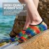 imageSEEKWAY Water Shoes Women Men Adult QuickDry Aqua Socks Barefoot Non Slip for Beach Swim River Pool Lake surf Black SK002U2s1001 Rainbow Tiedye