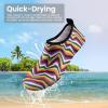 imageSEEKWAY Water Shoes Women Men Adult QuickDry Aqua Socks Barefoot Non Slip for Beach Swim River Pool Lake surf Black SK002U2t1044 Rainbow Curve