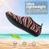 imageSEEKWAY Water Shoes Women Men Adult QuickDry Aqua Socks Barefoot Non Slip for Beach Swim River Pool Lake surf Black SK002U2t1044 Rainbow Curve