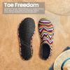 imageSEEKWAY Water Shoes Women Men Adult QuickDry Aqua Socks Barefoot Non Slip for Beach Swim River Pool Lake surf Black SK002U2t1044 Rainbow Curve