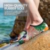 imageSEEKWAY Water Shoes Women Men Adult QuickDry Aqua Socks Barefoot Non Slip for Beach Swim River Pool Lake surf Black SK002U2y1541 Floral