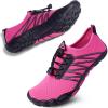 imageSEEKWAY Water Shoes Men Women Adult QuickDry Aqua Sock Barefoot for Beach Swim River Pool Lake Hiking Kayaking Surfing3f410 Rose Red