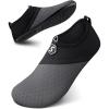 imageSEEKWAY Water Shoes QuickDry Aqua Socks Barefoot Slipon for Beach Pool Swim River Yoga Lake Surf Women Men Black SK0011esplice Blackgrey